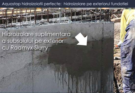 Aplicarea aditivului Radmyx pentru hidroizolarea betonului