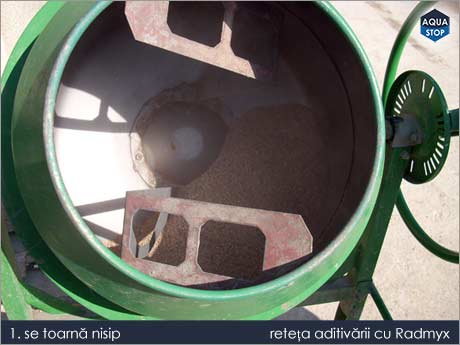 Dozare nisip pentru reteta de beton impermeabil